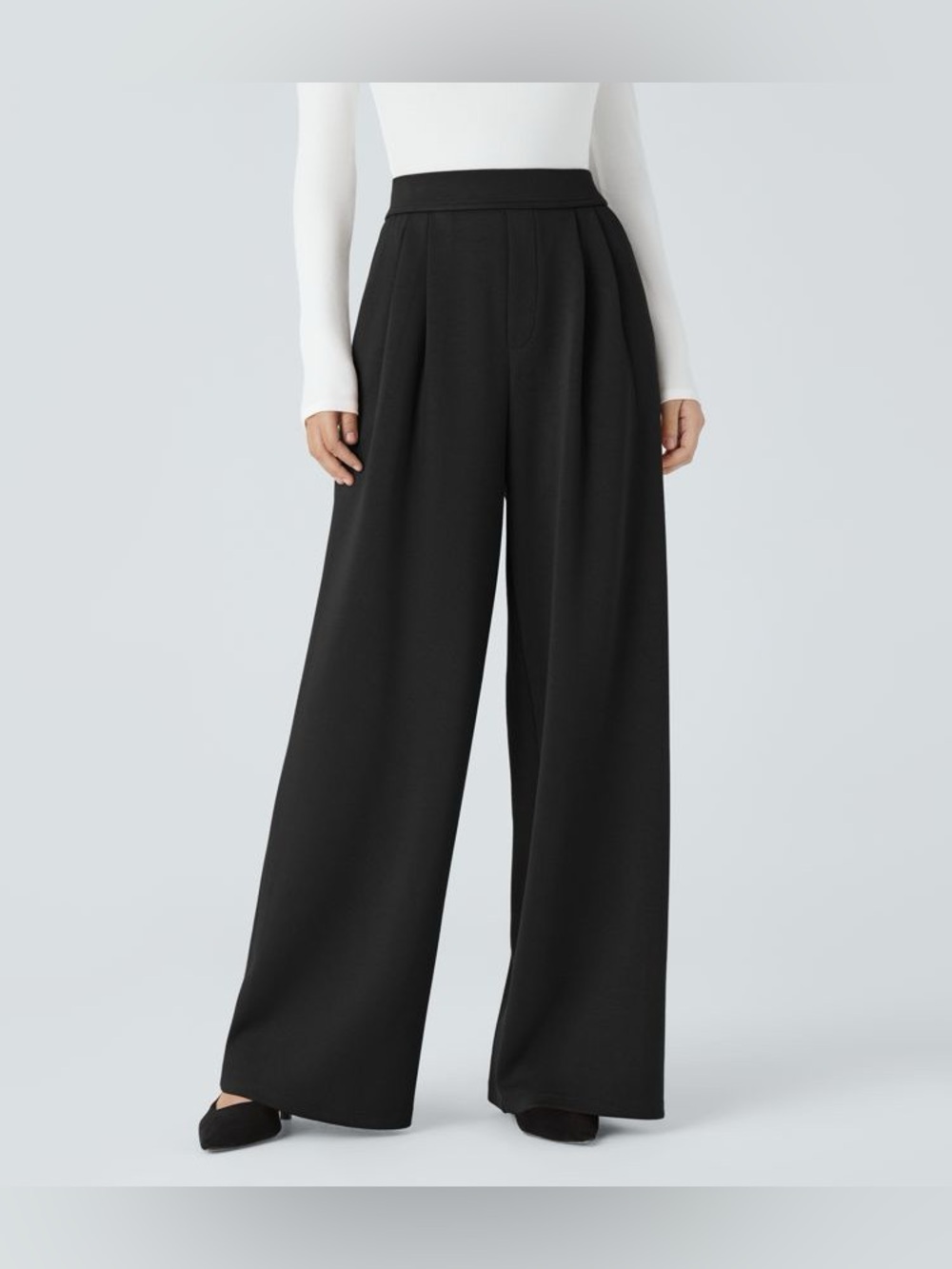 NWT Halara Flex High Waisted Pocket Wide Leg Work Pants Sz XS